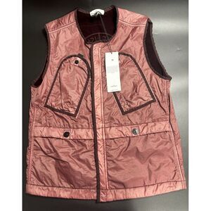 Stone Island NWT Lamy Flock Vest Jacket without Sleeves‎ Art Coll in Burgundy M